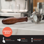 Bottomless Portafilter 54mm Fits Breville Machines 18-20g Precision Basket with 950 Laser-Cut Holes for High Extraction