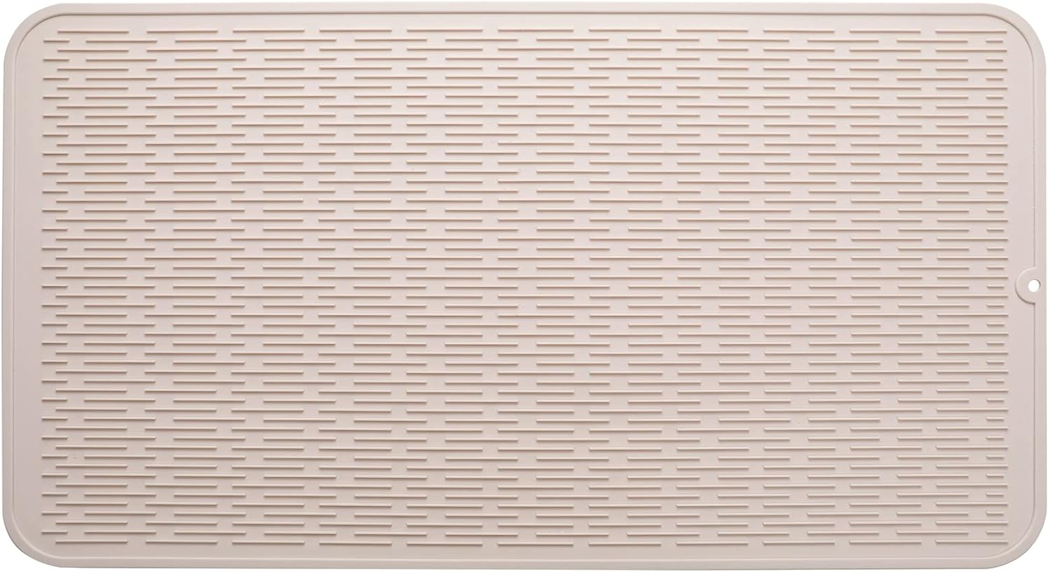 Silicone Dish Drying Mat for Multiple Usage,Easy clean,Eco-friendly,Heat-resistant Silicone Mat for Kitchen Counter or Sink,Refrigerator or Drawer Liner Tapioca 4XL 32 inches x 18 inches