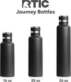 RTIC 16oz Journey Bottle Metal Stainless Steel Vacuum Insulated, BPA Free, Reusable, for Water, Hot and Cold Drinks, Travel, Sports, Camping, Sage