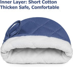 1 Pair Short Oven Mitts, Heat Resistant Silicone Kitchen Mini Oven Mitts for 500 Degrees, Non-Slip Grip Surfaces and Hanging Loop Gloves, Baking Grilling Barbecue Microwave Machine Washable