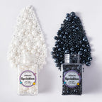Edible Black and White Sprinkles, White Pearl Sprinkles, Black Sugar Pearls, Edible Pearls for Cake Decorating, Cupcakes, Ice Cream Toppers, Macarons, and Cookies(4.23oz)