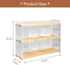 Coffee Mug Holder Wooden Cup Station Organizer 3-Tier Cup Holder for Coffee Bar Mug Display Rack for Countertop Mug Holder Shelf for Home Kitchen Pine Wood