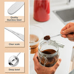 2PCS 1tbsp(3tsp, 15 ml) Single Measuring Spoon, Stainless Steel Individual Teaspoon, Metal Measure Scoop with Gift Box
