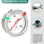0-200psi Stainless Steel Glycerin Liquid Filled Pressure Gauge 1/8" NPT 1.5" Face Dial, Center Back Mount, for Water, Oil and Air Pressure Testing (with Range Mark Pointer)