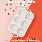 Silicone Muffin Pan with Metal Reinforced Frame - Mini Muffin Pan for Homemade Muffins, Cupcakes, and Bread, Oven and Dishwasher Safe - Set of 2, 6-Cup and 24-Cup