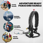 Insulated Water Bottle 64 oz, Triple Wall Vacuum Stainless Steel (Cold for 48 Hrs), Leak Proof & Non-BPA, Half Gallon Water Flask Jug with Paracord Handle & Straw Spout Lids, Dark Gray