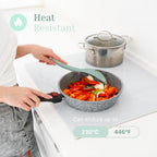 Silicone Rice Paddle Set – 2-Piece Set of Spoon Spatulas for Non-Stick Cookware – Kitchen Tools and Accessories with Comfortable Handles, Heat-Resistant Utensils for Cooking and Baking – Pastel Green