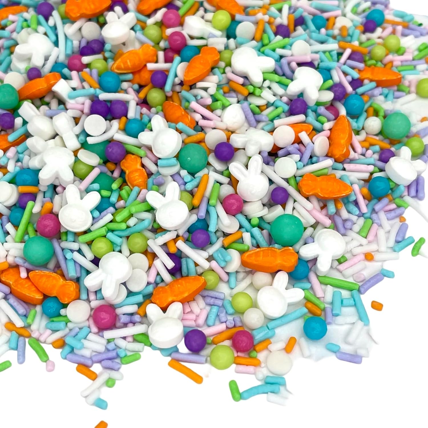 Manvscakes Sprinkles- Edible Cake and Cupcake Sprinkles with Assorted Shapes and Sizes for Parties, Metallic Sprinkle Mix for Cookies, Ice Cream, Cake and Cupcake Decorating, 4 oz (Pastel Easter)