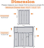 Expandable Large Silverware Organizer - BPA-Free Food-Safe Kitchen Utensil Drawer Organizer, Adjustable 4-7 Deeper Slots Cutlery Tray for Forks Knives, Kitchen Organizers and Storage Solution