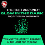Glow in The Dark BBQ Gloves 932°F Extreme Heat & Cut Resistant Oven Mitts with Fingers – Cooking, Grilling, Baking – Accessory for Smoker, Cast Iron, Fire Pit, Camping, Fireplace