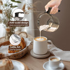 Electric Milk Frother and Steamer, 16.9oz/500ml Milk Steamer and Frother for Latte, Dishwasher Safe, BPA Free, 4 Functions, Enjoy Perfect Milk Froth in 2 Min - Black