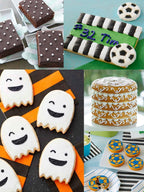 #3 Icing Tip and Bag Set – 3 Round Decorating Tips & 20 Disposable 8-Inch Piping Bags for Outlines, Dots, Writing & Detail Work