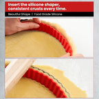 Tart Pan with Removable Bottom,9 Inch 10 Inch Tart and Quiche Pan,Non-stick Round Carbon Steel Deep Fluted Pie Pan with Crust Shaper Ring - Quiche Baking Dish Tart Pans For Baking,Set of 2