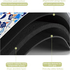 Dish Drying Mat Mandala Blue Floral Kitchen Mat 12"x19" Bsorbent Coffee Maker Mat for Dishes,Utensils Coffee Maker Pots and Pans Easy Clean Dish Slip Resistant Pad