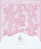 Cake Stencil - Seamless Delicate Pattern for Decorating Tall Double Barrel Cake to Use with Buttercream, Royal Icing, Ganache, Paint, Airbrush (Riya)