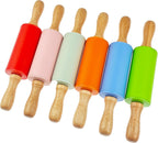 12 Pack Small Rolling Pin for Kids, 9 Inch Kids Rolling Pin for Home Kitchen (6 colors)