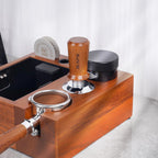 IKAPE 53.3mm Espresso Coffee Tamper, Spring-loaded Calibrated Tamper with Premium Stainless Steel, Newly Upgraded Walnut Tamper Compatible with 54 Breville Espresso Machine Bottomless Portafilter