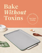 Caraway Non-Stick Ceramic Large Baking Sheet Sheet - Naturally Slick Ceramic Coating - Non-Toxic, PTFE & PFOA Free - Perfect for Baking, Roasting, and More - Large (18" x 13") - Sage