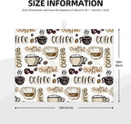Coffee Dish Drying Mat 18 x 24 Inch, Coffee Drying Mat Absorbent Reversible Microfiber Coffee Kitchen Mat Dish Rack Pad Dish Drainer Mat Brown Coffee Mat for Kitchen Counter Coffee Bar