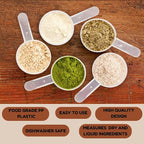 Plastic Measuring Scoop, 2 teaspoon (11 cc | 11 mL) Long Handle Spoons for Powders, Granules, Coffee, Pet Food, Baking Supplies, Protein and Other Dry Goods, BPA Free (Set of 1)