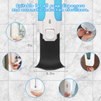 10PCS Dispenser Drip Tray Wall Mount Soap Dispenser Bracket,Laundry Detergent Drip Catcher Prevent Dripping and Spraying, Easy to Clean(Black)