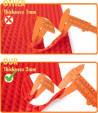 Silicone Baking Mat Red Pyramid Non Stick Bacon Microwave Tray Pastry Mats Red BBQ Grill Mat Baking Supplies oven Liners For Bottom Of Oven - 16 X 11''Silicone Mats For Kitchen Counter 2 Pack