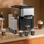 4 oz Paper Coffee Cups - 500 Pack Paper Espresso Cups, Disposable Coffee Cup, Small Paper Cup for Hot or Cold Beverage, Espresso, Capucino for Party, Picnic, Home, Office and Business (Black)