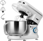 VIVOHOME Stand Mixer, 660W 10 Speed 6 Quart Tilt-Head Kitchen Electric Food Mixer with Beater, Dough Hook, Wire Whip and Egg Separator, Silver
