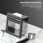 Bottomless Coffee Knock Box, Stainless Steel Espresso Knock Box Chute for Coffee Grounds, Counter Mounted Knock Box, Open Bottom Countertop Knock Box for Commercial Coffee Shop Office Home