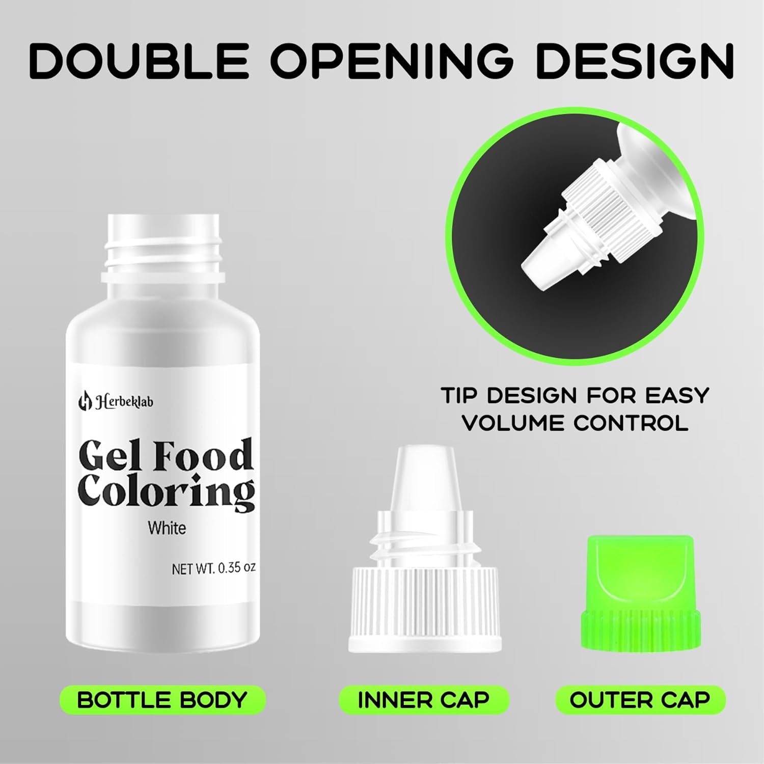 Gel Food Coloring 15 Colors x 0.35 oz Concentrated Gel Based Food Dye Vibrant Icing Colors Neon Edible Food Color for Icing Baking Cake Decorating Cookies Slime, 10g / Bottle