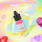 Oil Based Food Coloring for Chocolate Macaron Oil Edible Food Dye Set for Baking Royal Icing Cookie Supplies Gluten Free 7x6ml Food Grade Food Color Kit, 0.25 Fl. Oz/Bottles