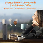 Manual Coffee Grinder Hand Adjustable Burr Conical Stainless Steel Grinder Portable Mill Faster Grinding for Espresso Pourover Frenchpress Moka Americano for Office Home Traveling Camping