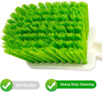 ITTAHO 2 Pack Car Wash Brush, Tire Brush for Cleaning Tires, Soft & Stiff Bristle Wheel Cleaner, Car Cleaning Supplies for Wheels, Rims, Carpet, Truck, SUV, Moto, RV, Motorcycle