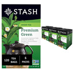 Stash Tea Premium Green Tea, 20 Count Box of Tea Bags in Foil, (Pack of 6)