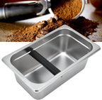 Yosoo Coffee Knock Box, Large Coffee Knock Box Stainless Steel Coffee Grounds Container Bucket Waste Bin(01)