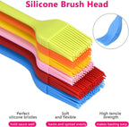 Silicone Basting Brush Set 6 Pack Heat Resistant Pastry Brushes Spread Oil Butter Sauce for BBQ Grill Barbeque Kitchen Baking Cooking Pastries, 2 Large & 4 Small