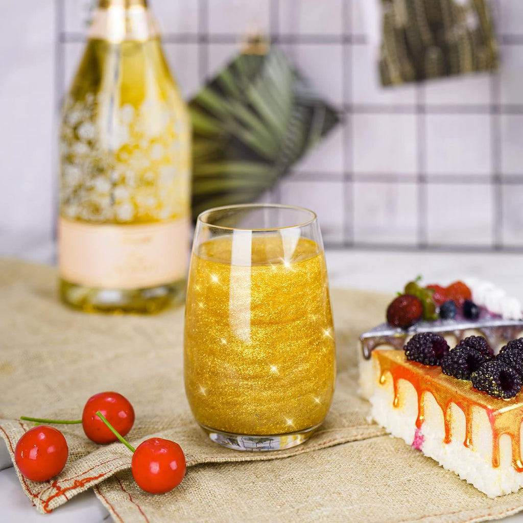 NiHome Edible Food-Grade Glitter Powder Glimmer Luster Dust Metallic Fancy Food Decorating Sprinkle Glimmery Dust for Drink Wine Beverage Cake Bakery Vegan Allergen-Free (Sunlit, 0.35oz/ 10g)