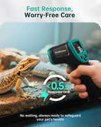 ERICKHILL ROOKMAX Infrared Thermometer Gun, Non-Contact Laser, Adjustable Emissivity, Color LCD, -58°F to 1472°F (-50°C to 800°C), for HVAC, Cooking & BBQ, Automotive, Freezer - Dark Green