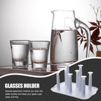 Hemoton Cup Drying Rack for Kitchen Counter Space-Saving Mug Holder Stand with Draining Design Plastic Glass Organizer for Home Use 12.6 X 7.9 X 7.1 Inches