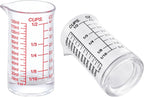 Ackers 4oz Glass Measuring Cup – Shot Glass with Ounce,Ml,Cups Markings for Kitchen & Bar(Pack of 2)