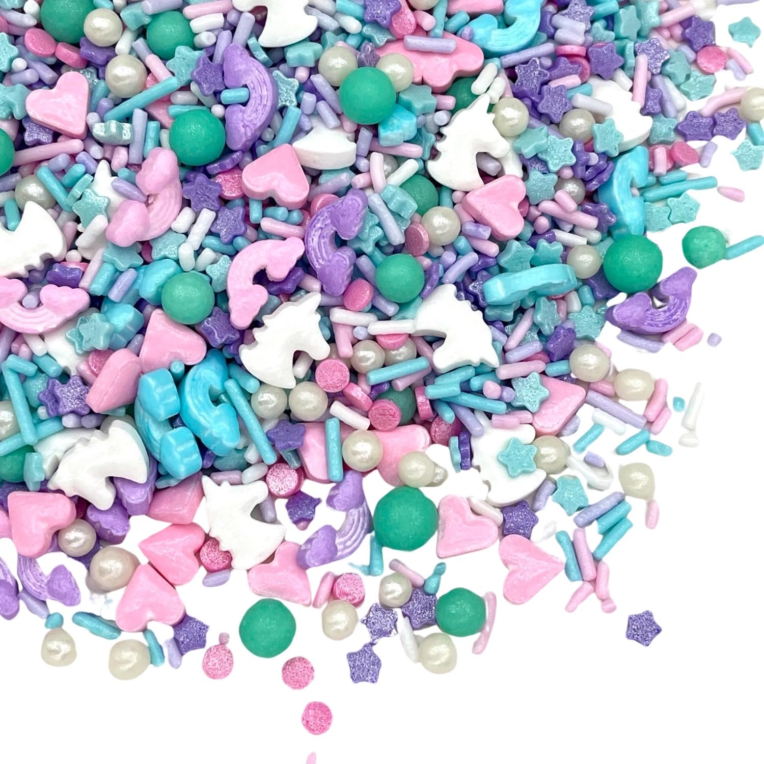 Manvscakes, pink sprinkles, valentines, cake sprinkles, gluten free, cookies, chocolate, fondant, princess topping, ice cream, edible, dessert decoration (Pink Blue)