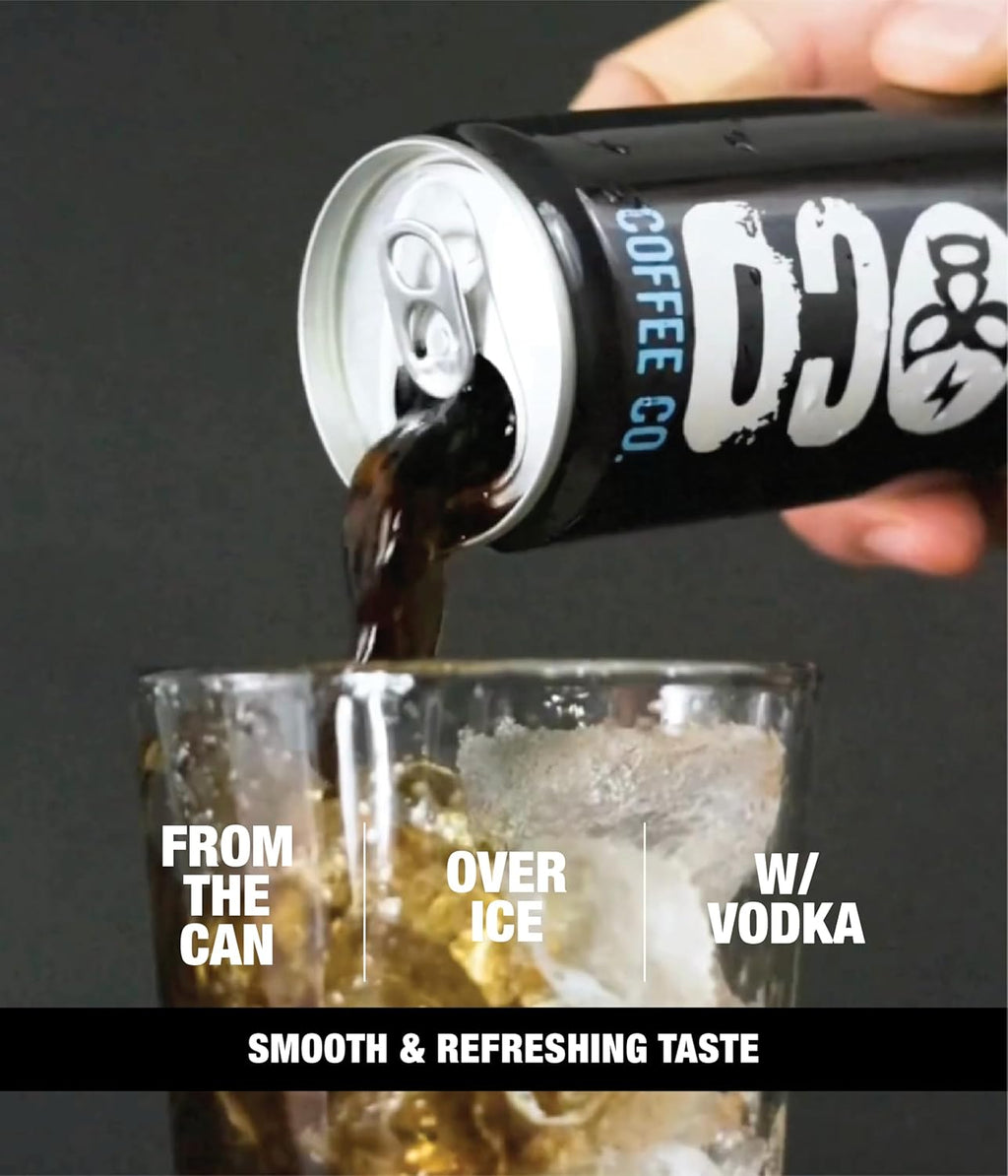 Loco Coffee Black Cold Brew 11 Ounce Can, 12 Count | Zero Sugar, 190mg Caffeine | Gluten Free and Dairy Free | Low Calorie Iced Coffee