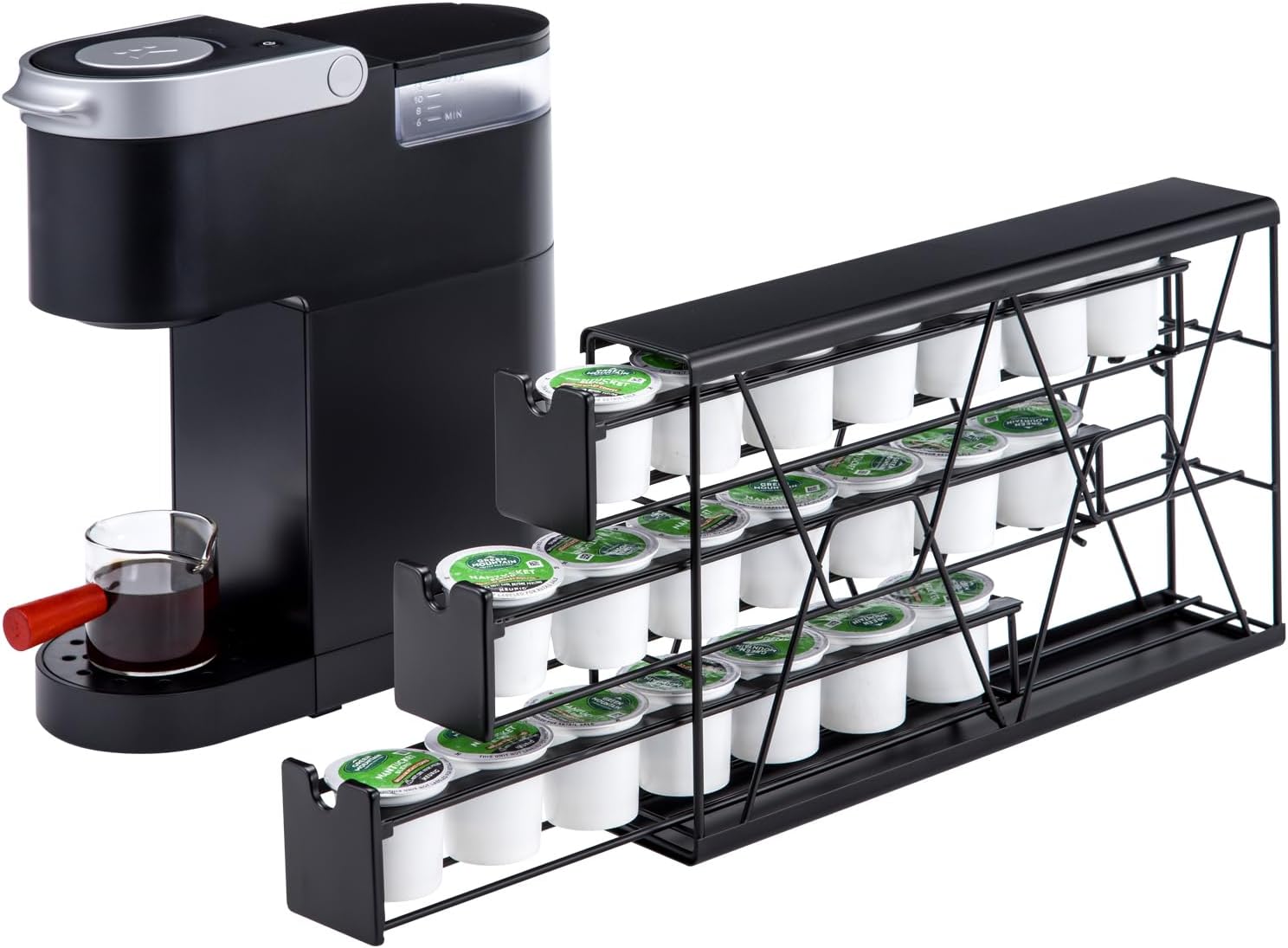 ZCDCP for K Cup Coffee Pod Holder, K Cup Holder Drawer Wall Mounted Coffee Pod Organiser (Holds 21 Coffee Pods)
