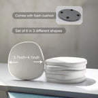 Instant Dry Stone Absorbent Diatomite Coaster Set of 6 for Drinks Wine Coffee, Modern Unique Cup Diatomaceous Earth Coasters for Coffee Table Office Desk, White