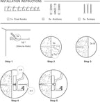 SKOLOO 43-Inch Wood Burnt Coat Rack Wall Mount with 8 Triple Hooks - Ideal for Family Entrances, Classrooms, and Pet Supplies Storage - Perfect Coat Hooks for Wall