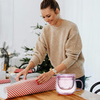 11oz Pink Glass Tea Cup with Infuser and Lid– Versatile and Elegant Gift for Women, Perfect for Loose Leaf Tea and Other Beverages