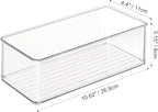 4 PACK Freezer Organizer Bins Clear Stackable Storage Bins for Fridge Organization and Storage