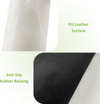 Matace Designer Coffee Bar Mat, Small 12 x 19 Inches, Rubber Backing, Absorbent Coffee Maker Mats for Dish Drying, Kitchen Countertop, Heat Resistant, Solid White