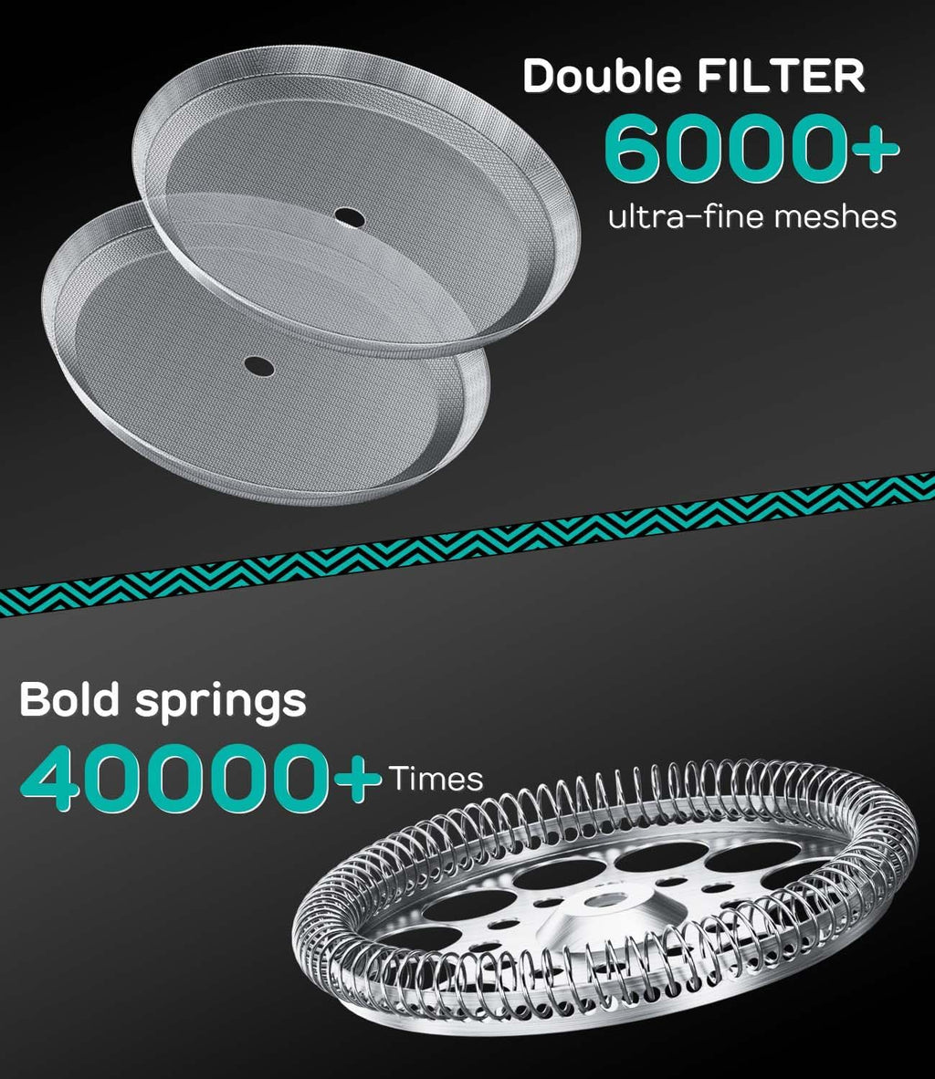 Coffee Gator French Press Coffee Maker - 34oz Double Insulated Stainless Steel Brewer plus Travel Jar Canister, Portable Hot Cold Brew Teapot Cafetera for Coffee Bar Accessories Kitchen Camping, Gray