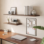 Wall Shelf Set of 3, Walnut Floating Shelves 24 in W x 10 in D x 1 in H, Wooden Floating Wall Shelf with Invisible Brackets for Living Room/Bedroom/Bathroom/Kitchen Storage and Decor